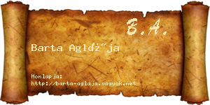 Barta Aglája névjegykártya
